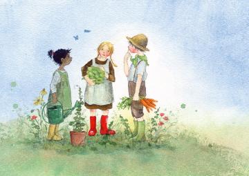 Postkartenbuch »Gartenkinder«