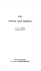 Lehrerbeilage zum Taschenkalender 
