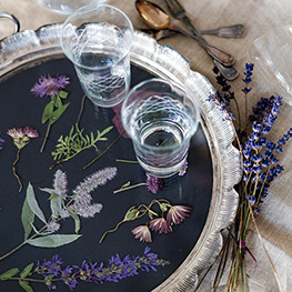 Abbildung10 Veilchen, Farn & Ringelblumen