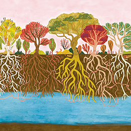 Abbildung1 Der kleine Baum und das Wood Wide Web