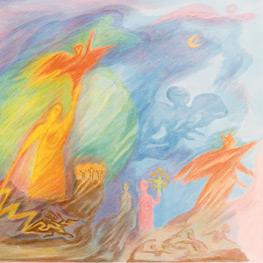 Abbildung3 Die Goetheanum-Kuppelmotive von Rudolf Steiner