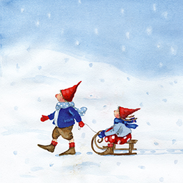 Abbildung3 Pippa und Pelle im Schnee